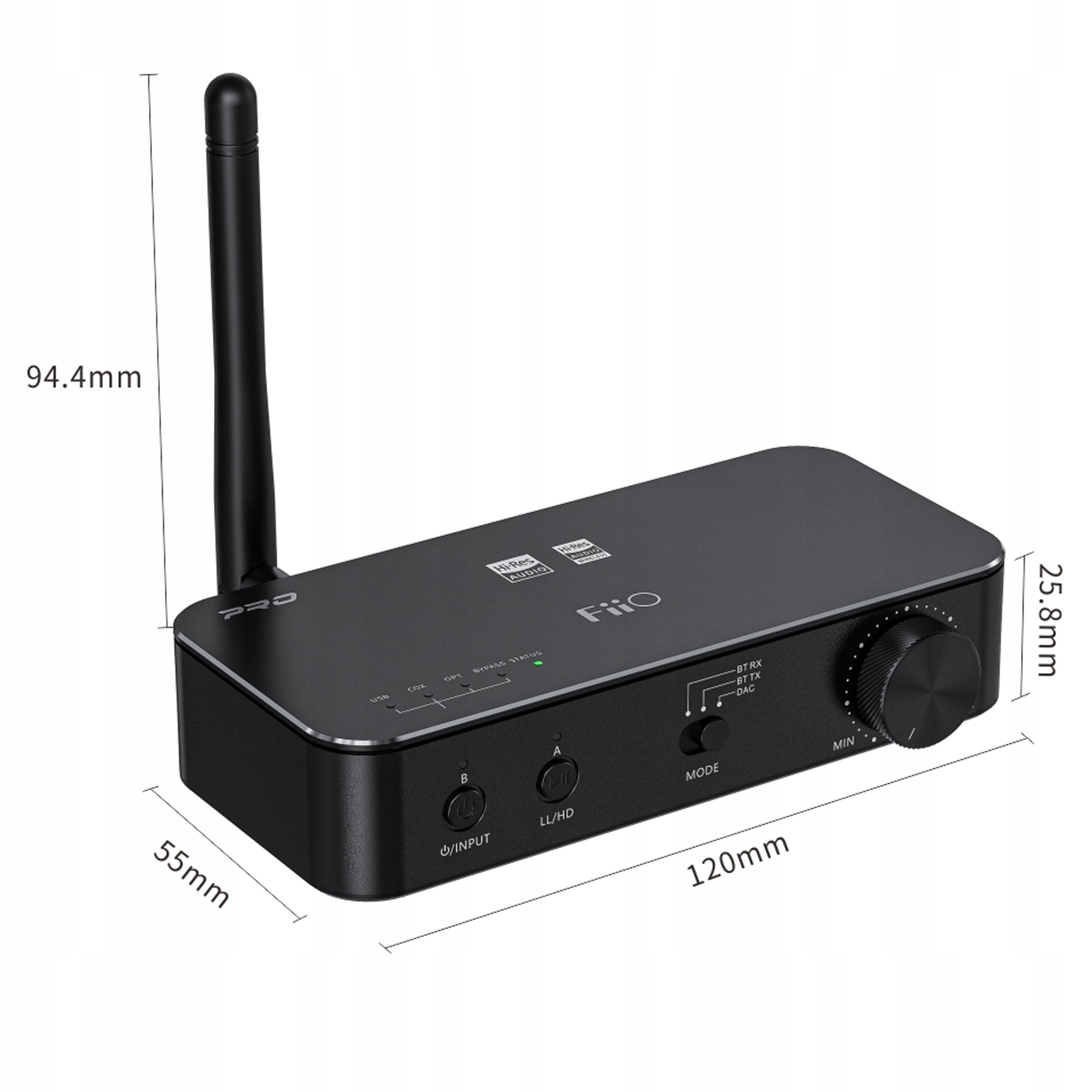 FiiO BTA30 PRO TRANSMITTER BLUETOOTH RECEIVER DAC APTX LDAC TRANSMITTER BT Batteries included no