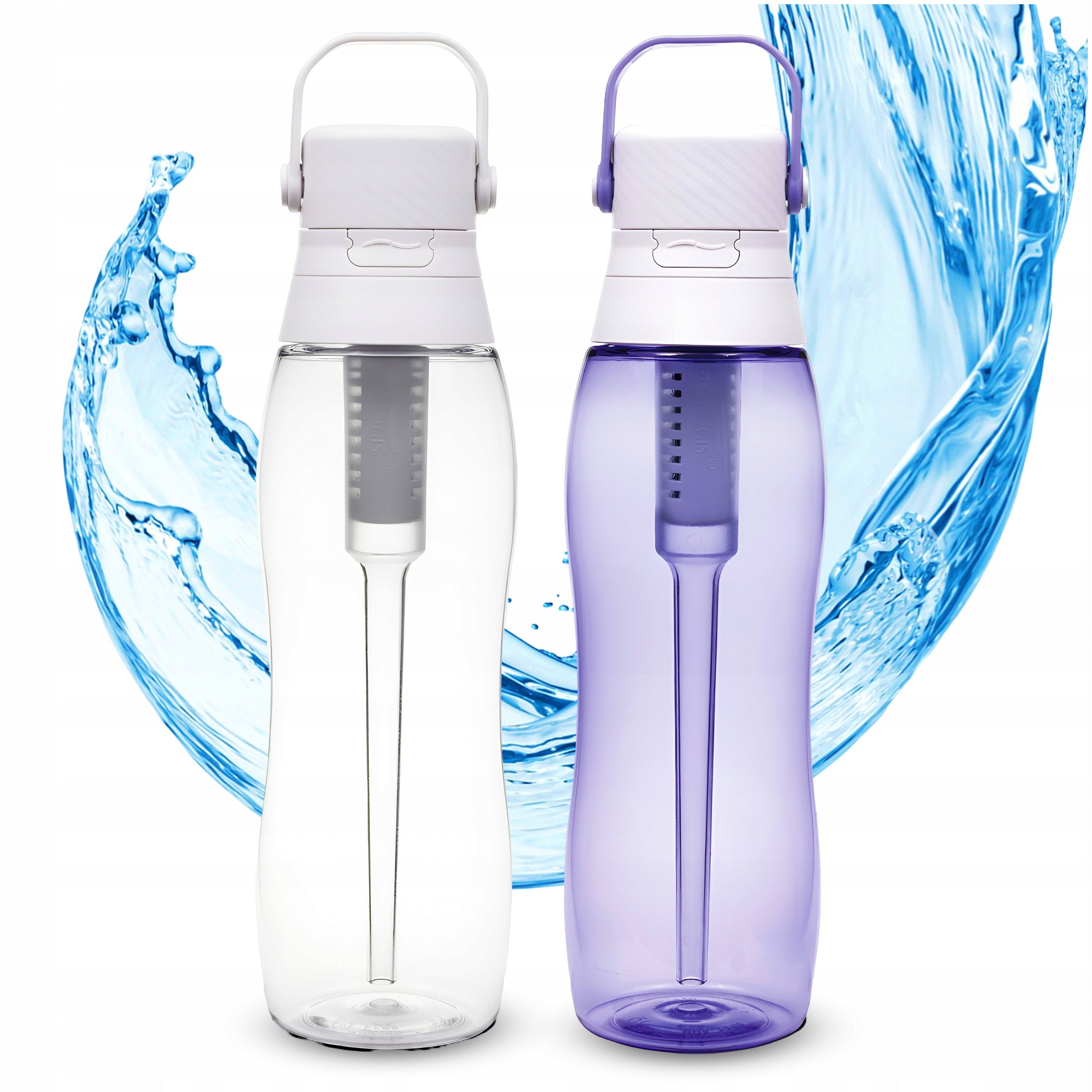 Filter Bottle 0,7 White and Lavender Tritan Set of 2 750ml