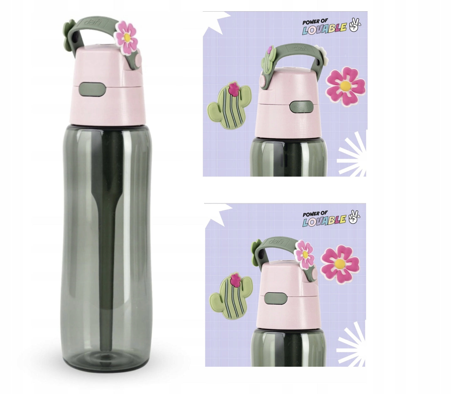 Filter Bottle Dafi Pink SOLID 0,7 GOODIE with Carbon Filter BTS