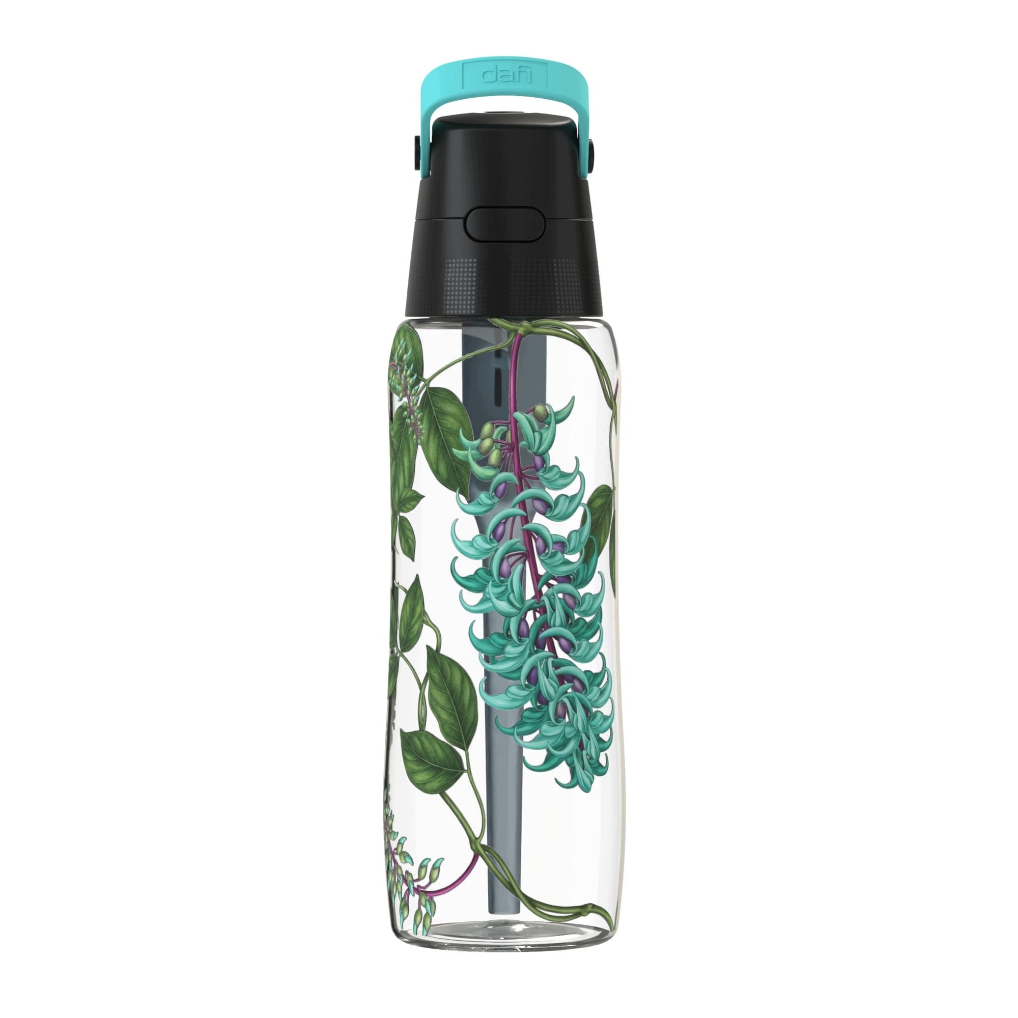 Filter Bottle Dafi SOLID 0,7 l Black with Filter Flower UV Printing