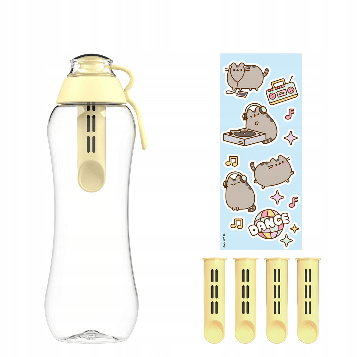 Filter Bottle Dafi x PUSHEEN SOFT 0,5 5x Filter Yellow stickers