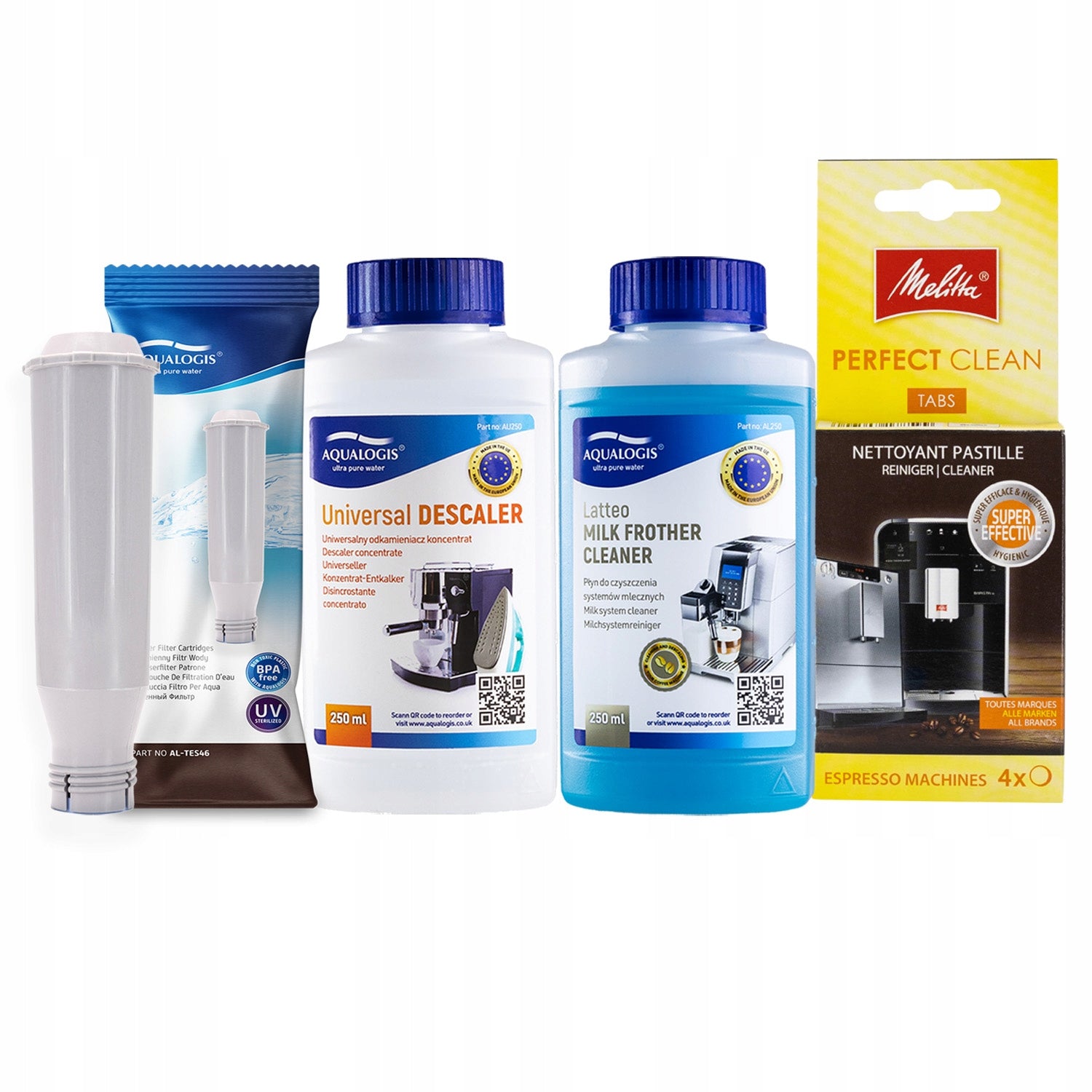 Filter For Melitta AL-TES46 + Latteo 250ml + Tablets + UniDec 250ml