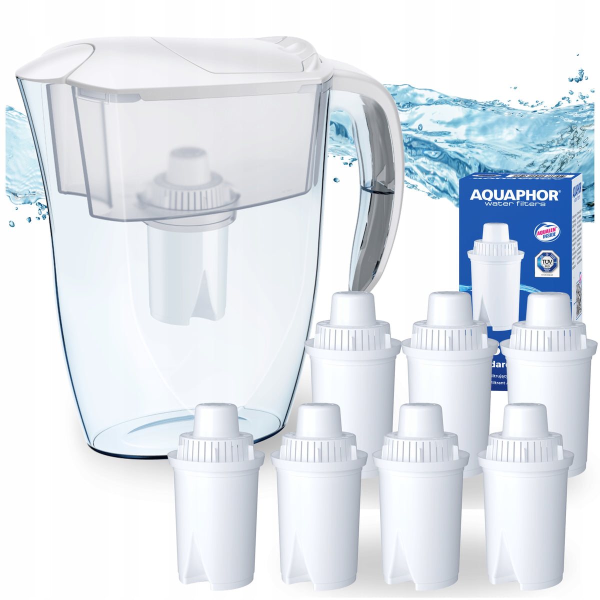 Filter Jug Aquaphor Real 2,9L White, 7 Filter Cartridges B15