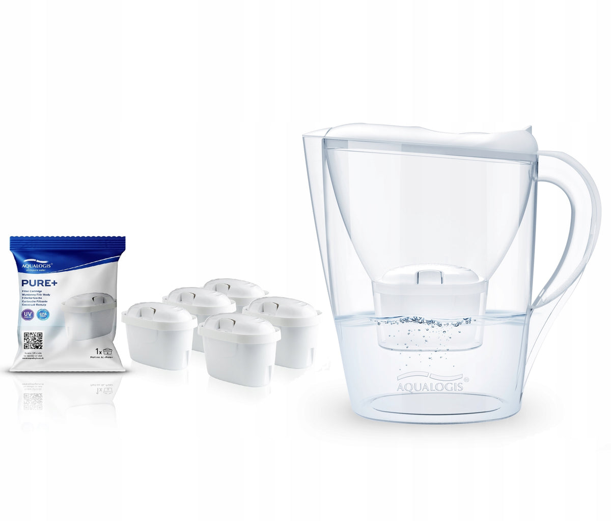 Filter Jug Harmony 2.6L White + 5 pcs Pure+ cartridge Maxtra+ replacement