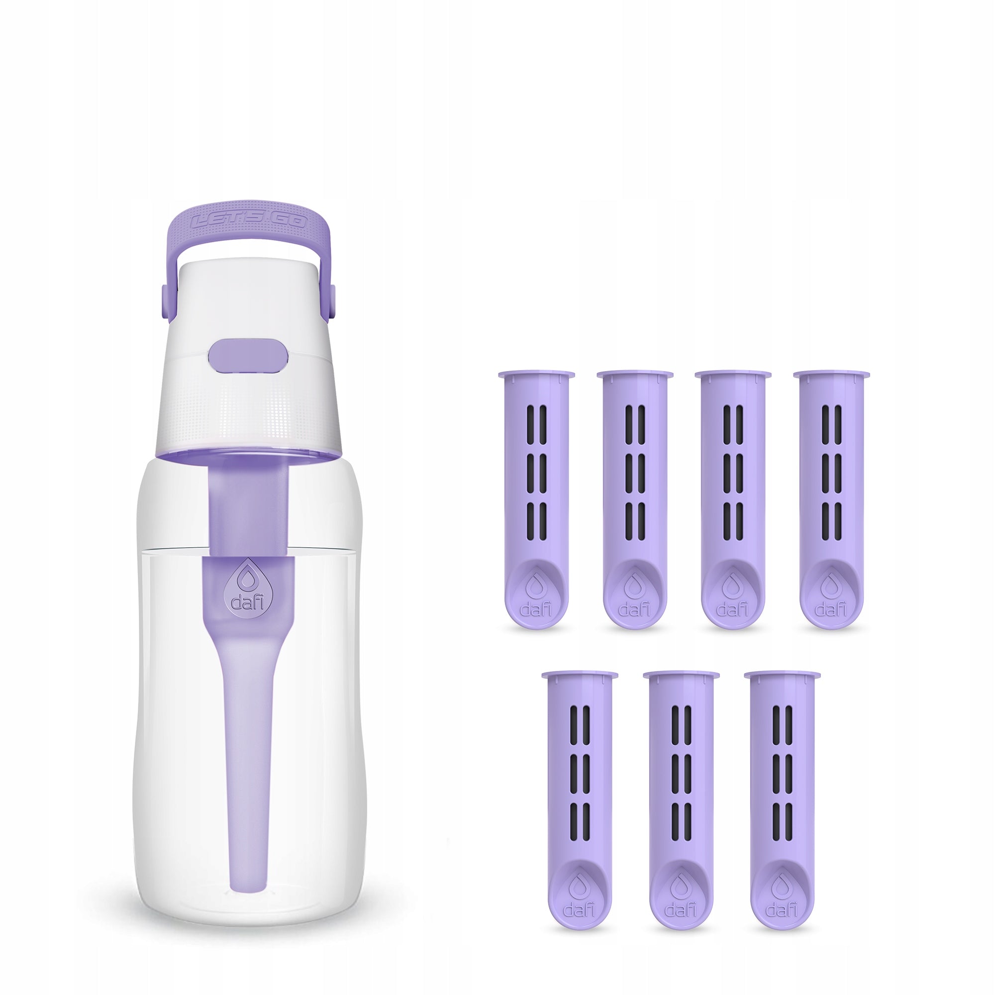 Filter Water Bottle 0,5l Dafi Digital Lavender Purple 7 Filters