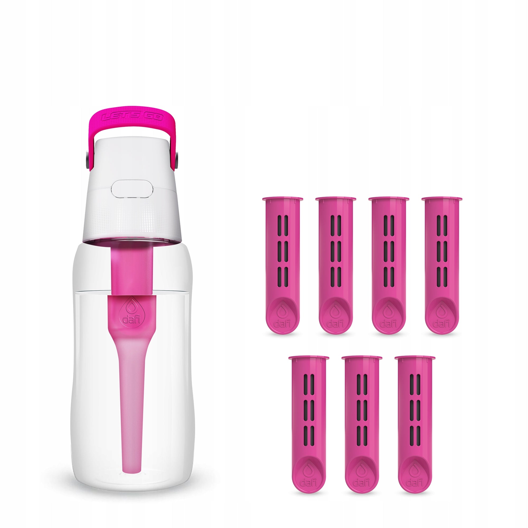 Filter Water Bottle 0,5l Dafi SOLID Flamingo Pink with 7 Filters