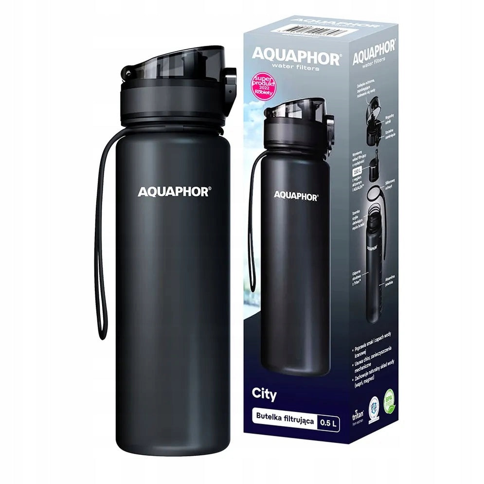 Filter bottle Aquaphor City 0,5 l black Manufacturer code 511430