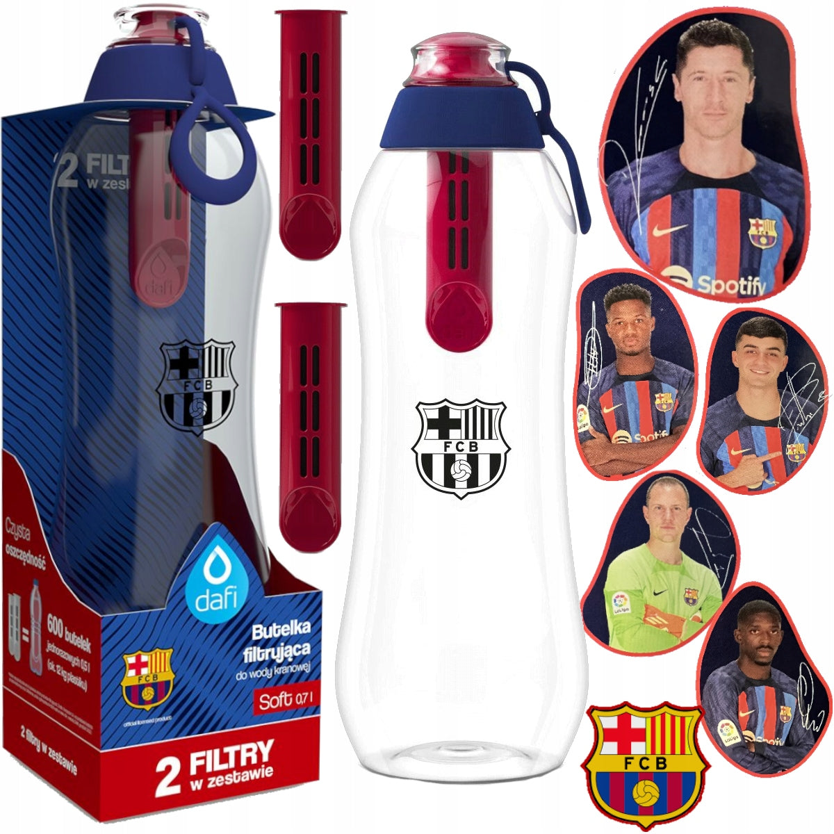 Filter bottle DAFI ROBERT LEWANDOWSKI 0,7L water bottle set + 2 filters