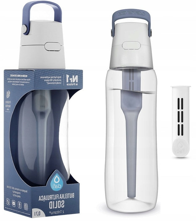 Filter bottle Dafi SOLID 0,7 L JEANS / GREY + FILTER Manufacturer code SF-B17 Butelka Solid 0,7 L Jeans