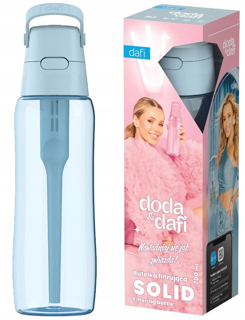 Filter bottle Dafi Solid 0,7 L DOVE BLUE blue + 4 FILTERS Manufacturer code Butelka Dafi Solid Dove blue+ 4 filtry B865