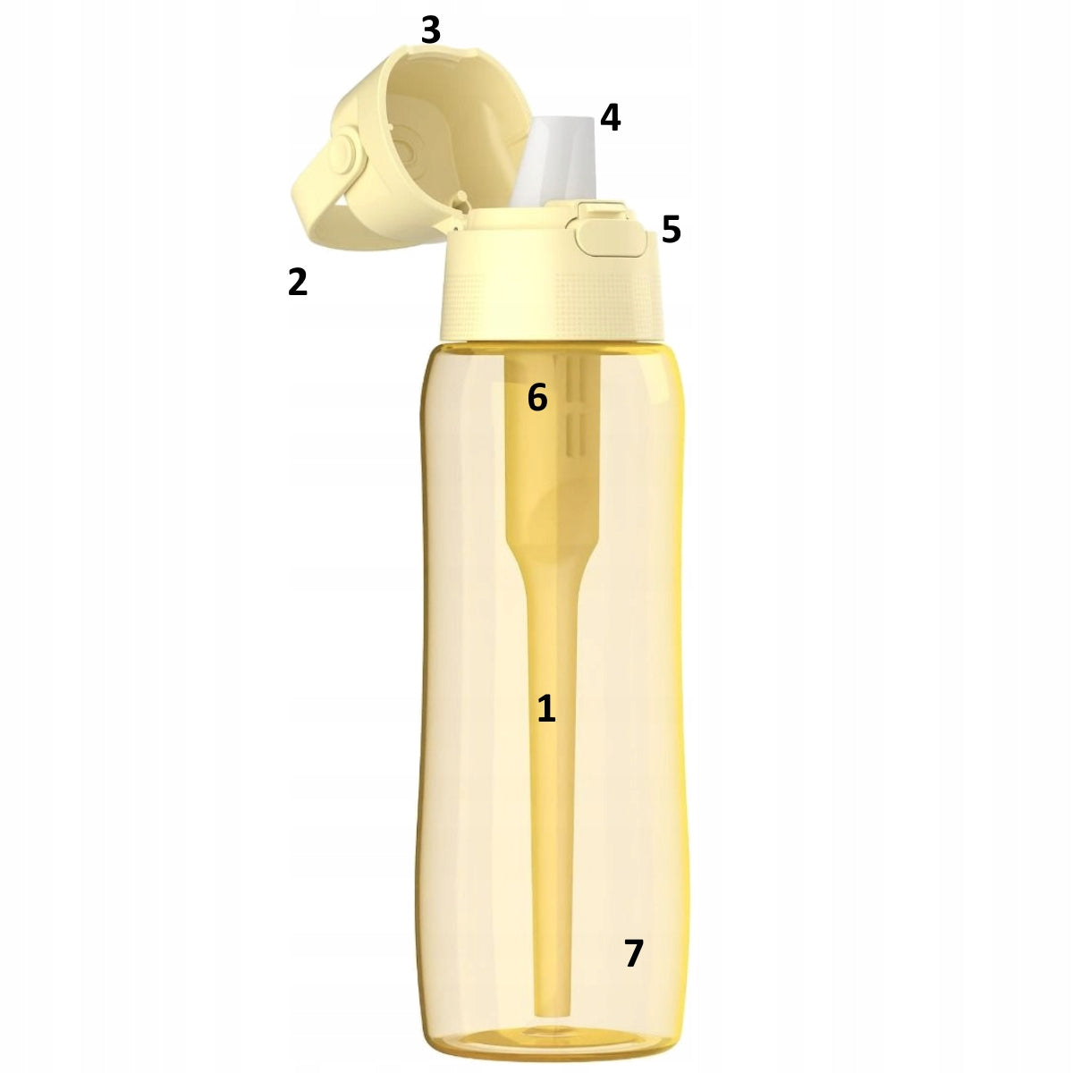 Filter bottle Dafi Solid 0,7 l yellow/gold Manufacturer code D.BUT.FIL.SOLID.0.7.BARW.DODA.YEL.P
