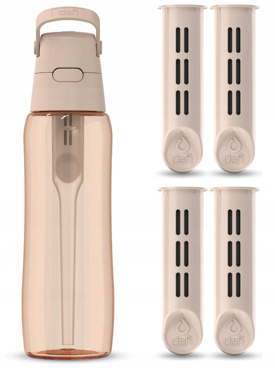 Filter bottle Dafi Solid 0,7l DYED Cappuccino + 4 FILTERS Packaging status original