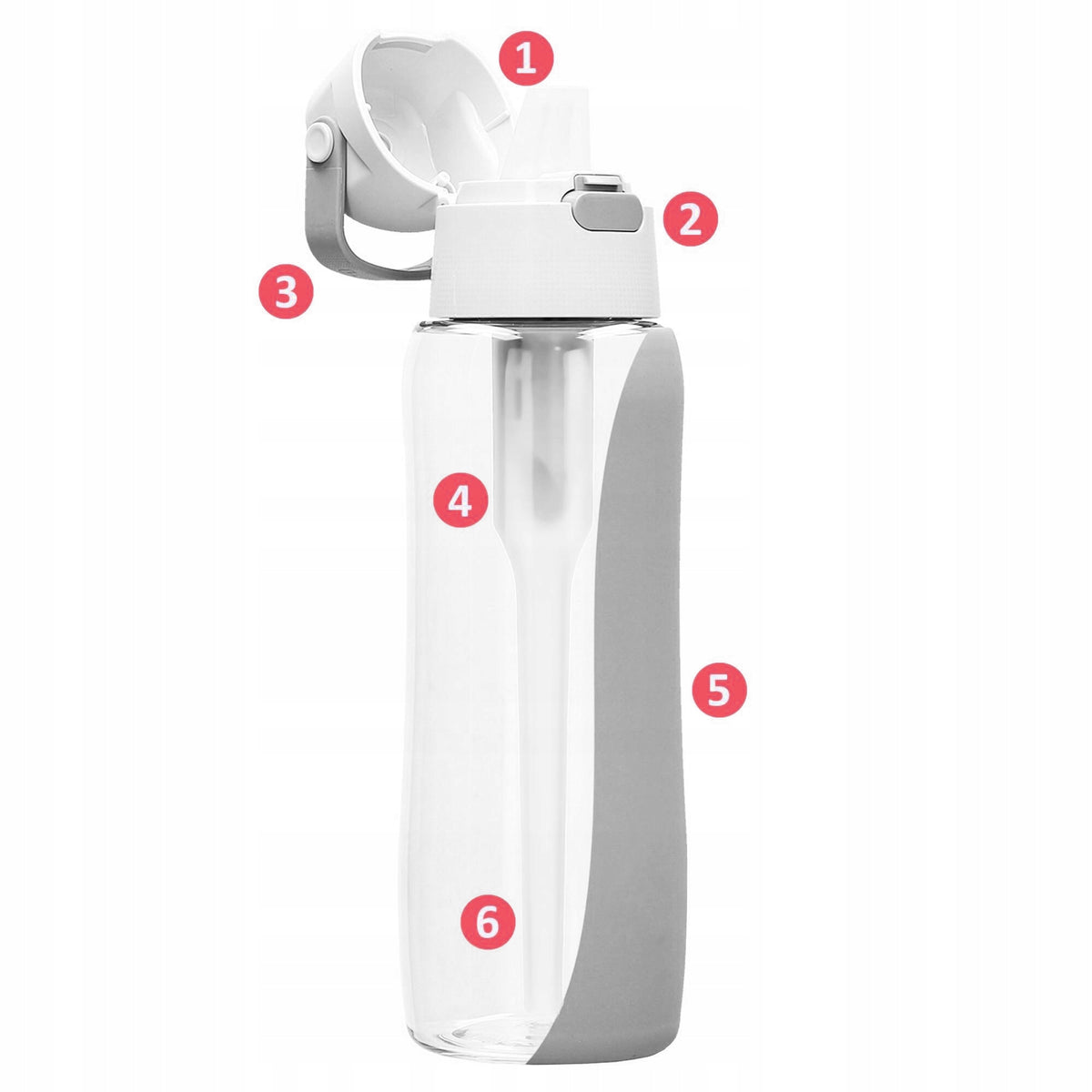 Filter bottle Dafi Solid Steel 0,8 l beige/white Manufacturer code BD800_STEEL_WHITE_1F