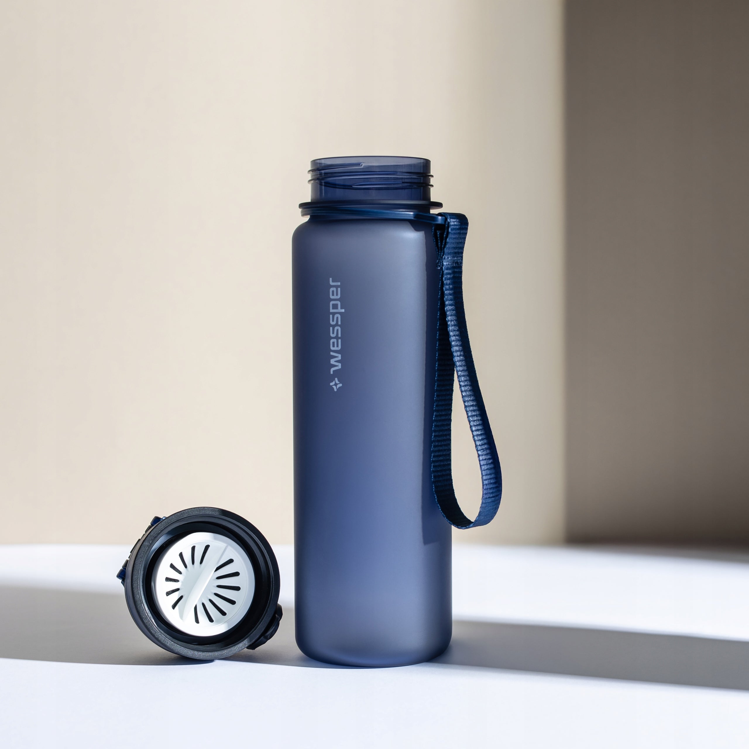 Filter bottle Wessper 1000ml Navy Blue 1l LARGE