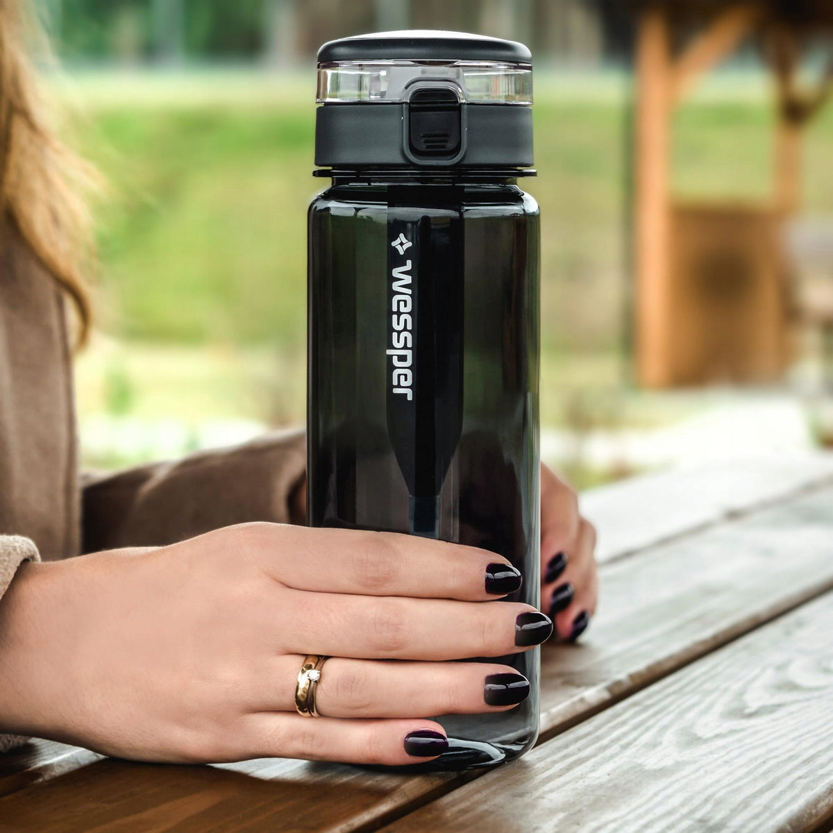 Filter bottle Wessper ActiveMax Clarti 0,68l Tritan black + 5x Filter Packaging status original
