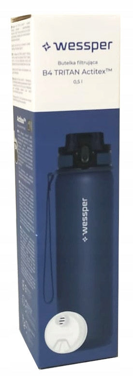 Filter bottle Wessper B4 Tritan Actitex 0,5 l Navy Blue