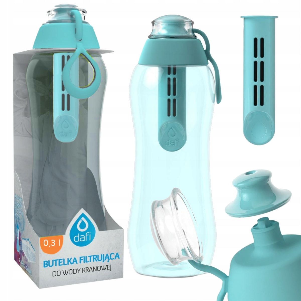 Filter bottle + cartridge DAFI 0,3 L Turquoise