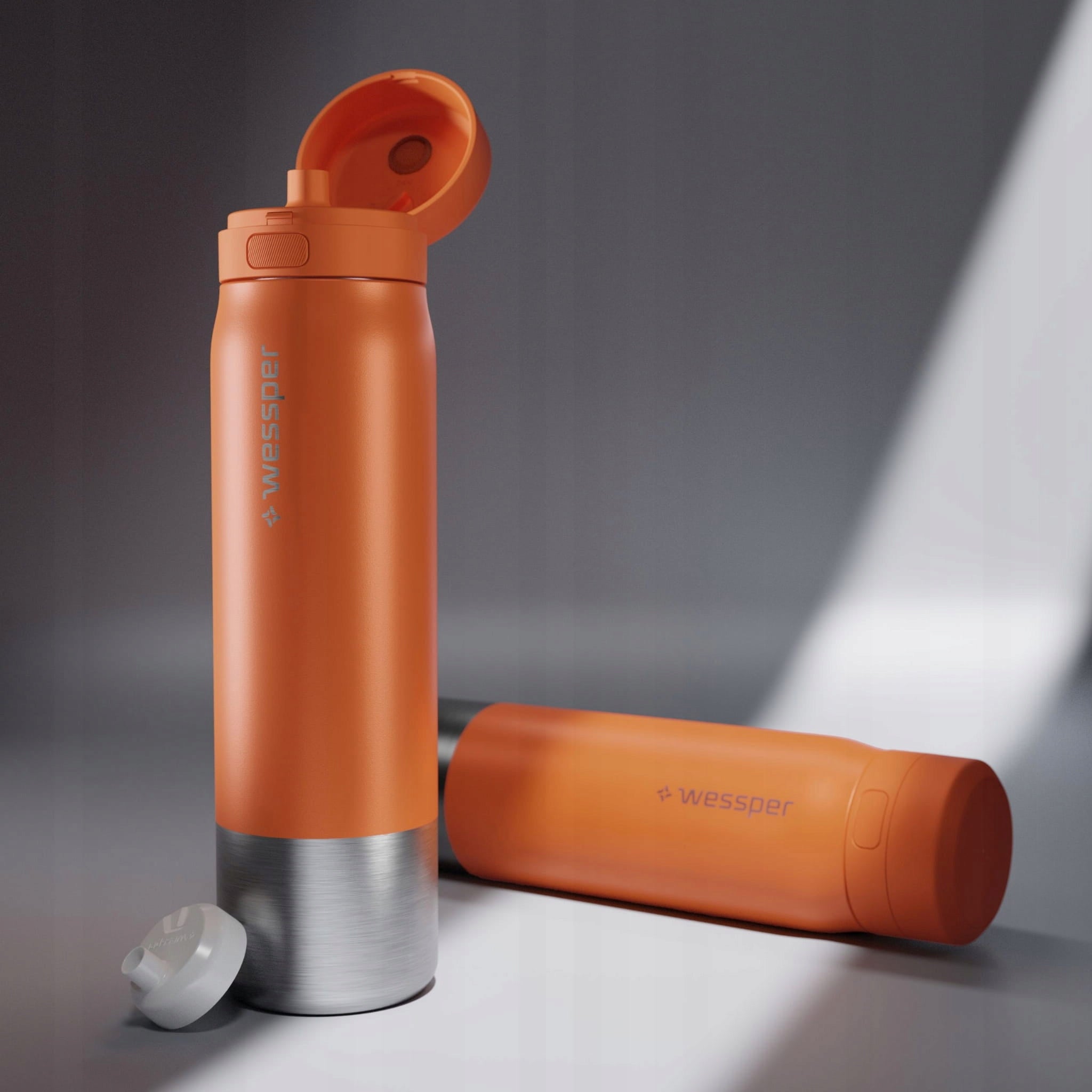 Filter bottle steel water bottle with filter WESSPER B2 ACTITEX 700ml Model B2 Stainless Steel Actitex