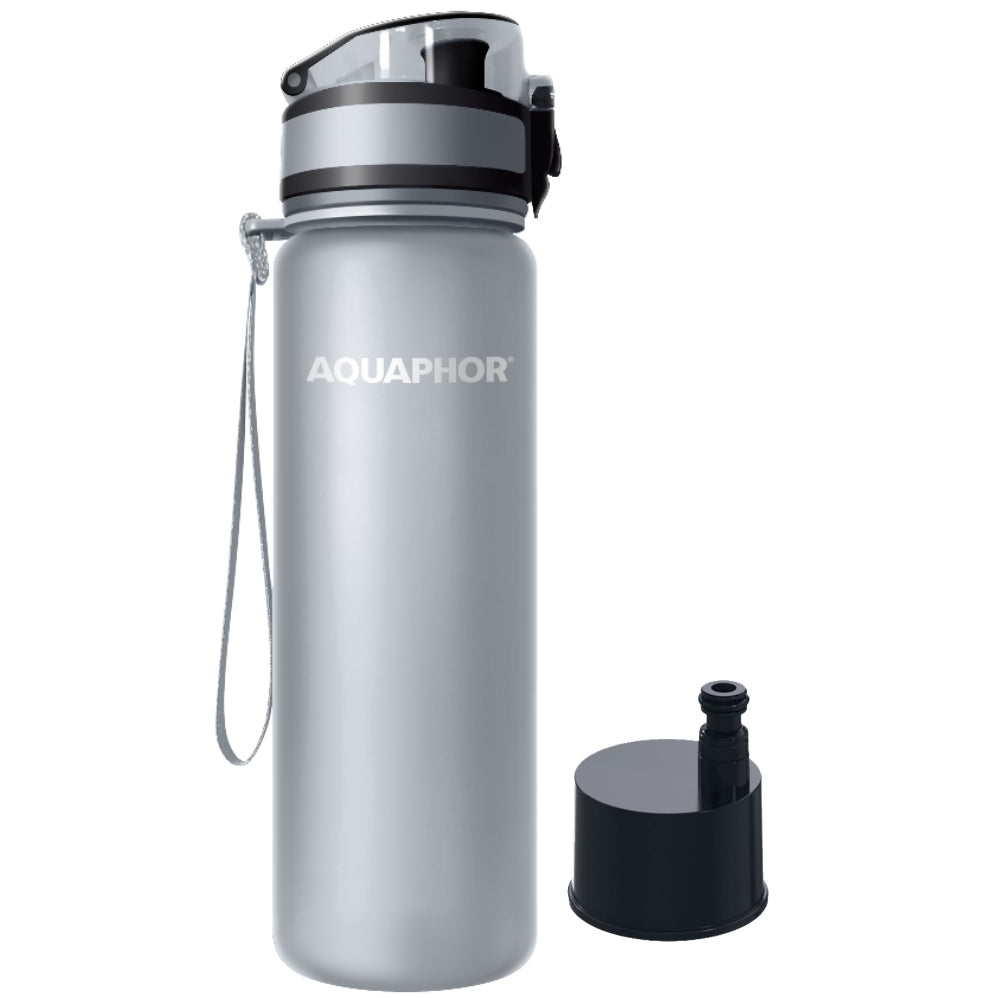 Filter bottle + water filter Aquaphor City grey 0,5l 2 pcs Packaging status original