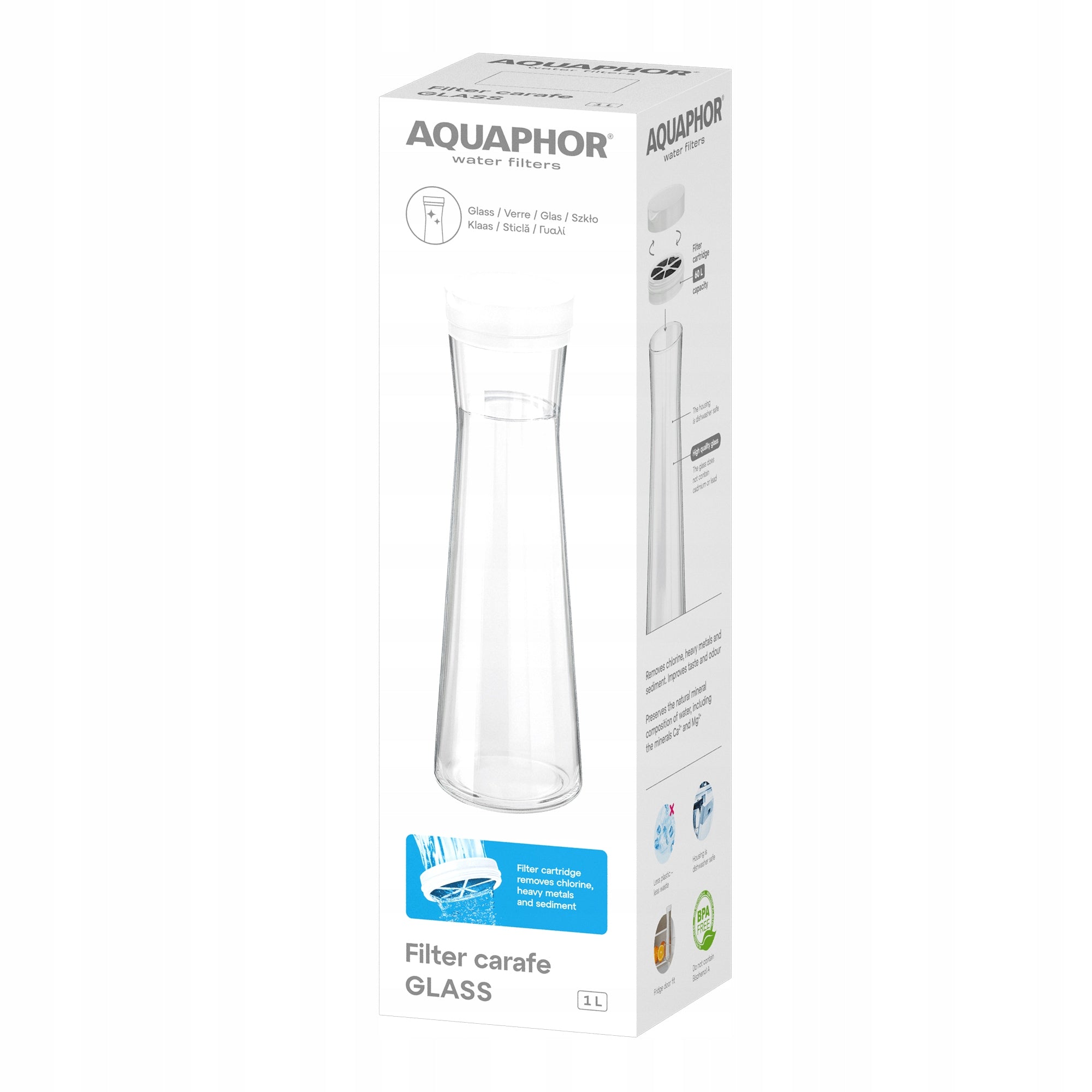 Filter carafe Aquaphor Glass 1 l white Manufacturer code 527944