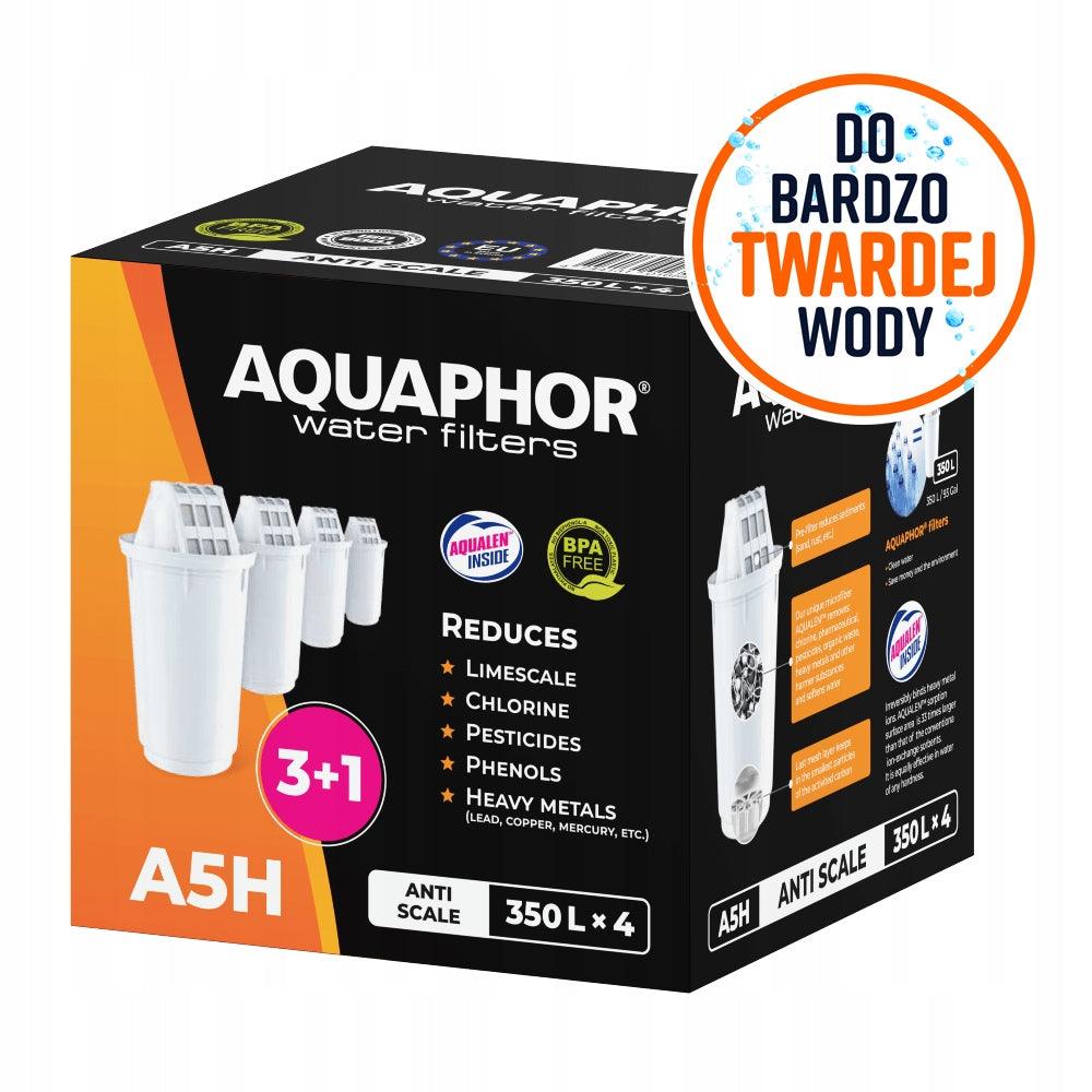 Filter cartridge Aquaphor A5H for hard water 4 pcs.