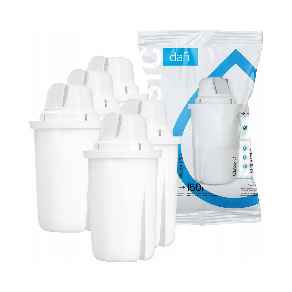 Filter cartridge for jug Dafi Classic 5 pcs. Manufacturer code D.WF.DAFI.WT.5PAK.P