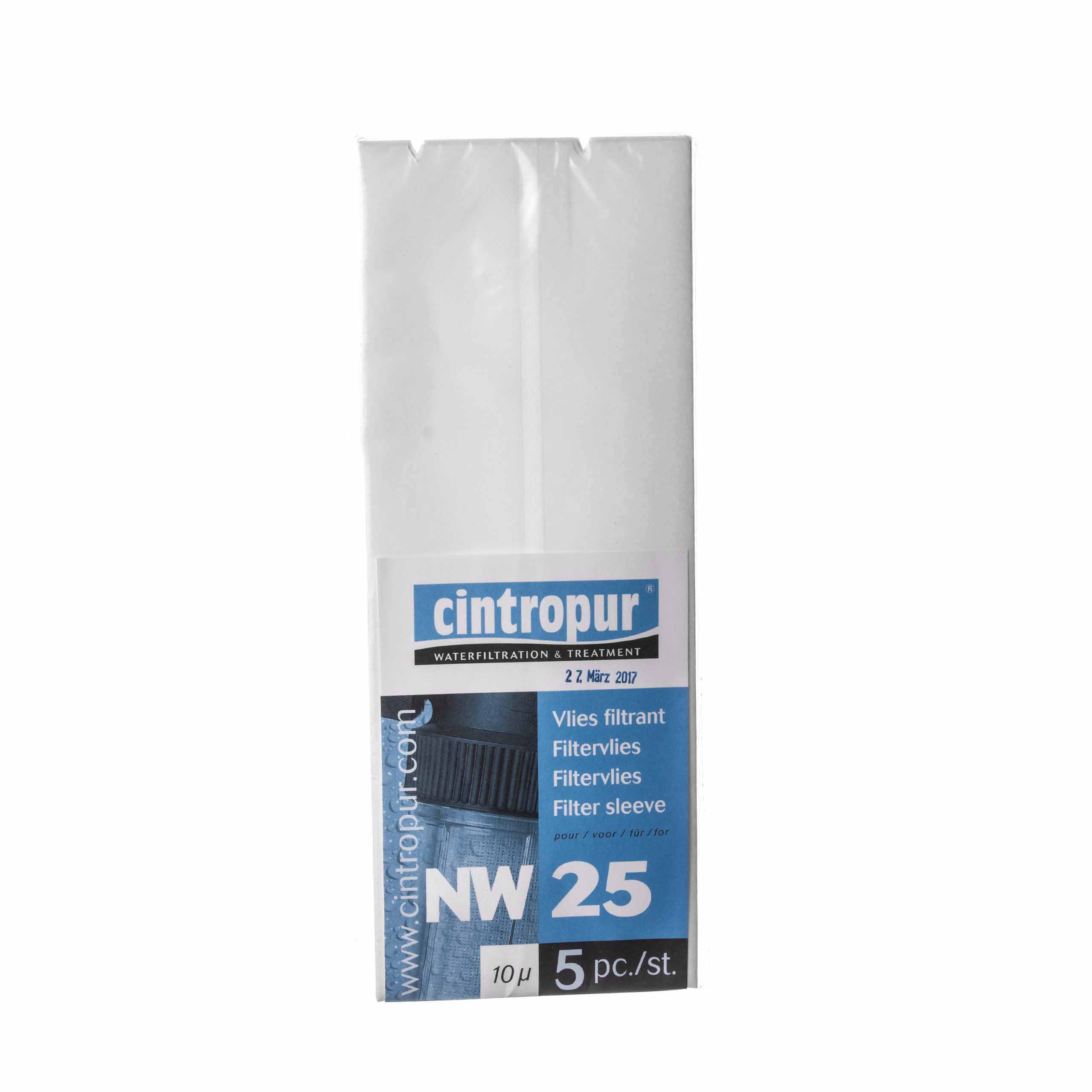 Filter cartridges CINTROPUR NW 25, 10 microns, 5 pcs. Manufacturer code FWVC010NW250