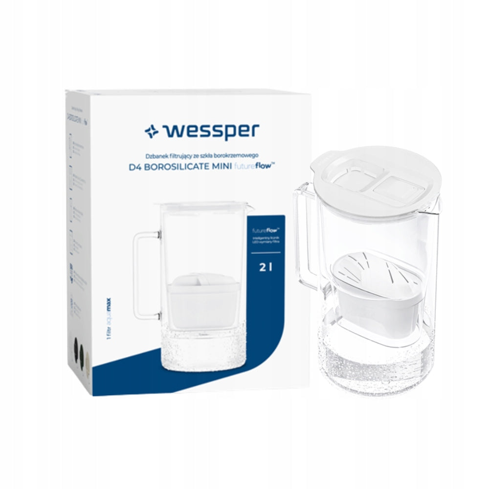 Filter jug 2l WESSPER D4 BOROSILICATE MINI futureflow Aquamax