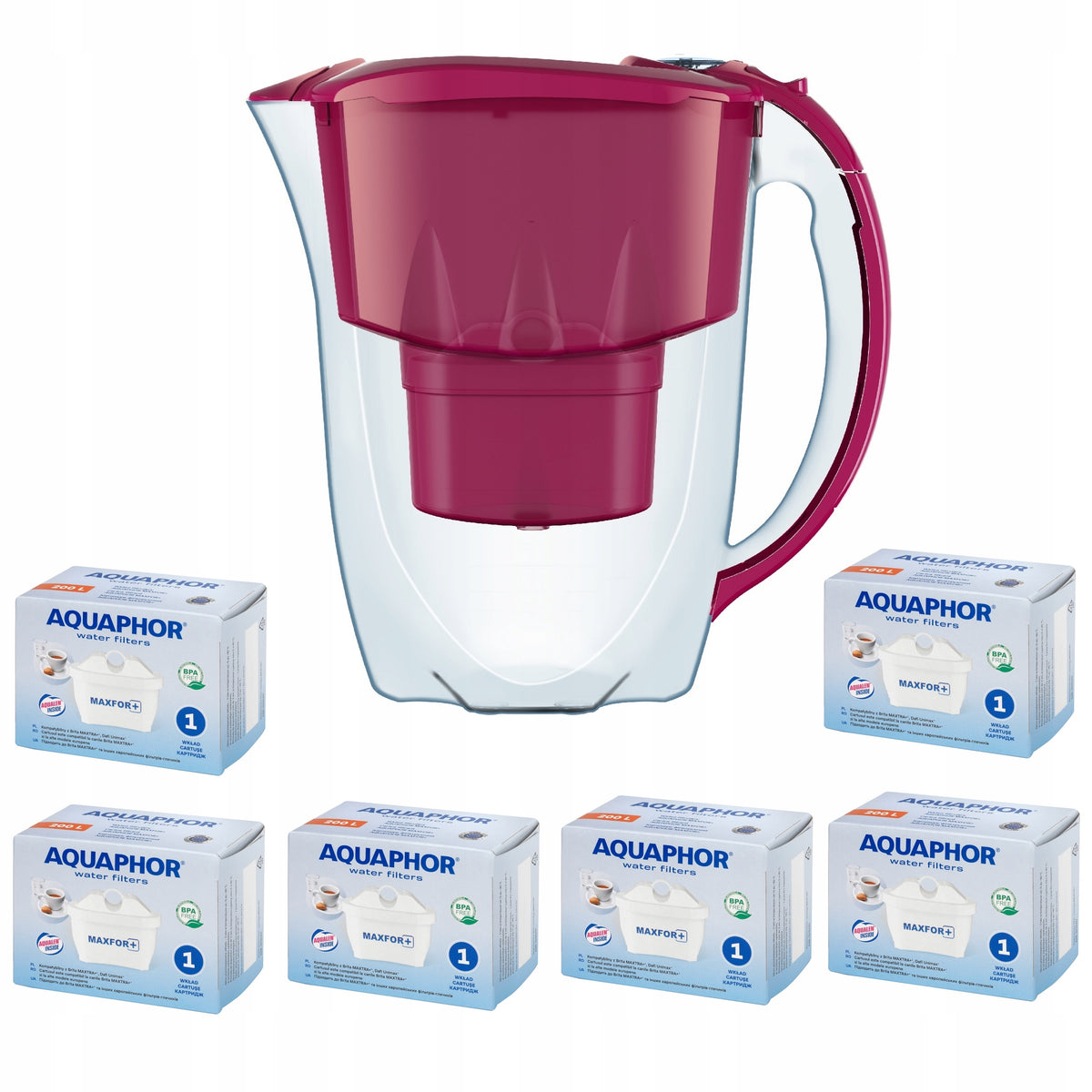Filter jug Aquaphor + 6 water filters