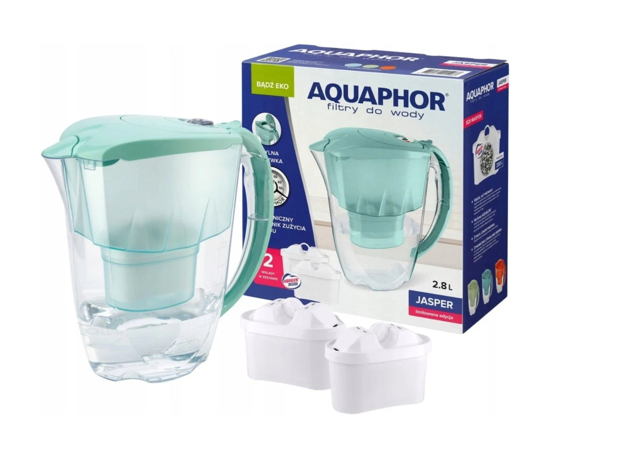 Filter jug Aquaphor Jasper 2,8 l + 2 x Maxfor B25, mint