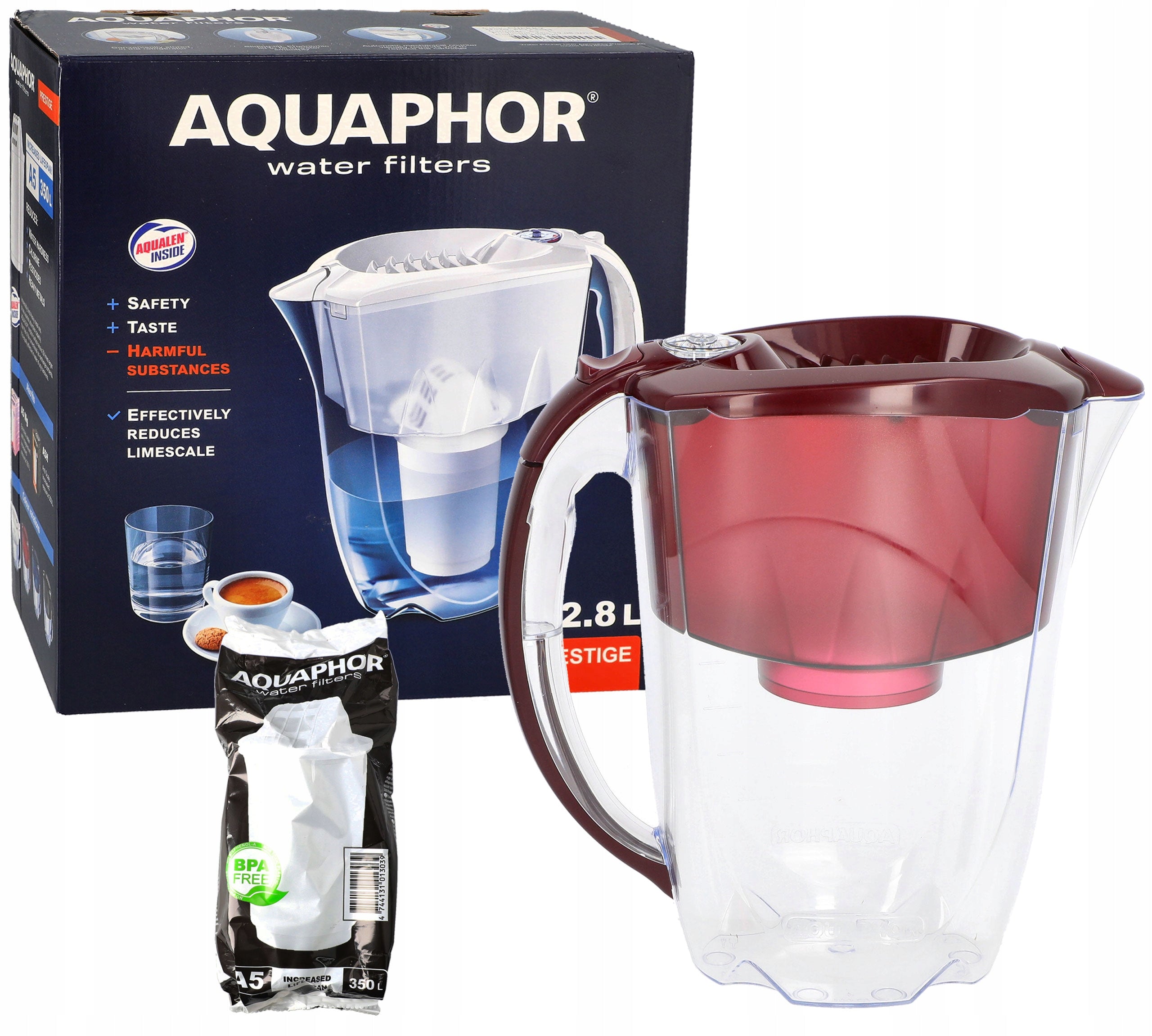 Filter jug Aquaphor Prestige 2,8 L Cherry