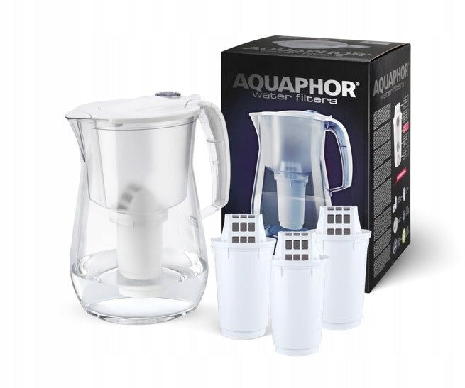 Filter jug Aquaphor Provence 4.2 l with counter with 3 inserts A5, white