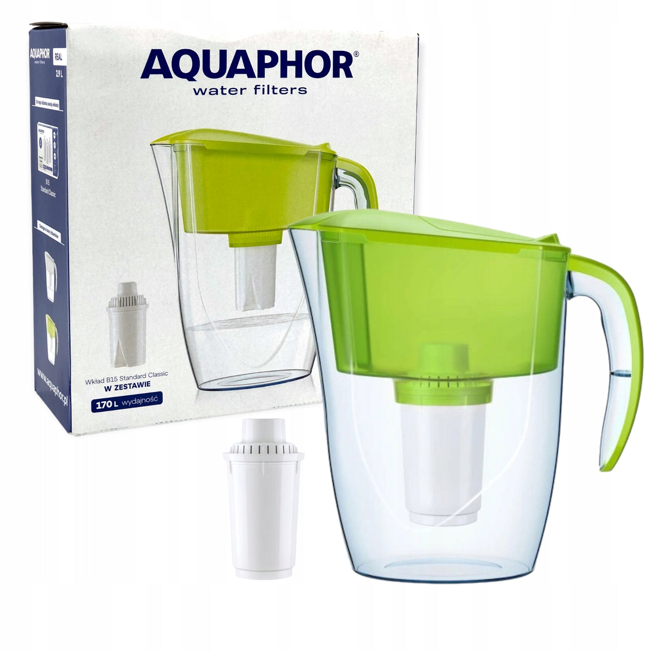 Filter jug Aquaphor Real 2,9 l green