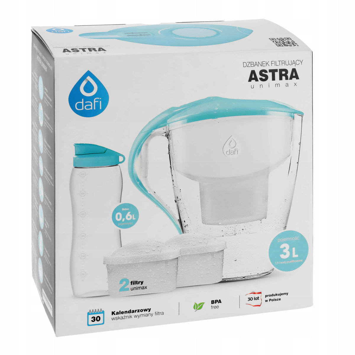 Filter jug Astra Unimax 3 L + 3 filters Unimax DAFI Brand Dafi