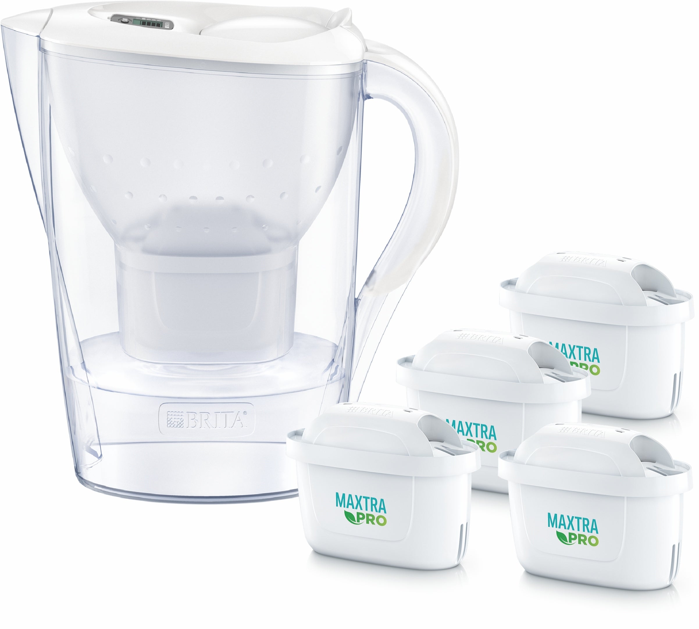 Filter jug Brita Marella 2,4l white + 4 filter cartridges
