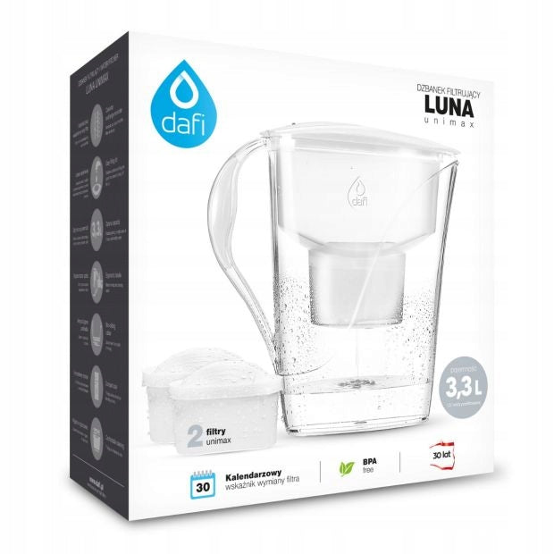 Filter jug Luna Unimax 3,3 L + 2 filters Unimax DAFI EAN (GTIN) 5900950927233