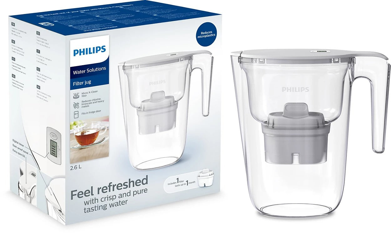 Filter jug PHILIPS Micro X-Clean, white, 3,4L + 1filter