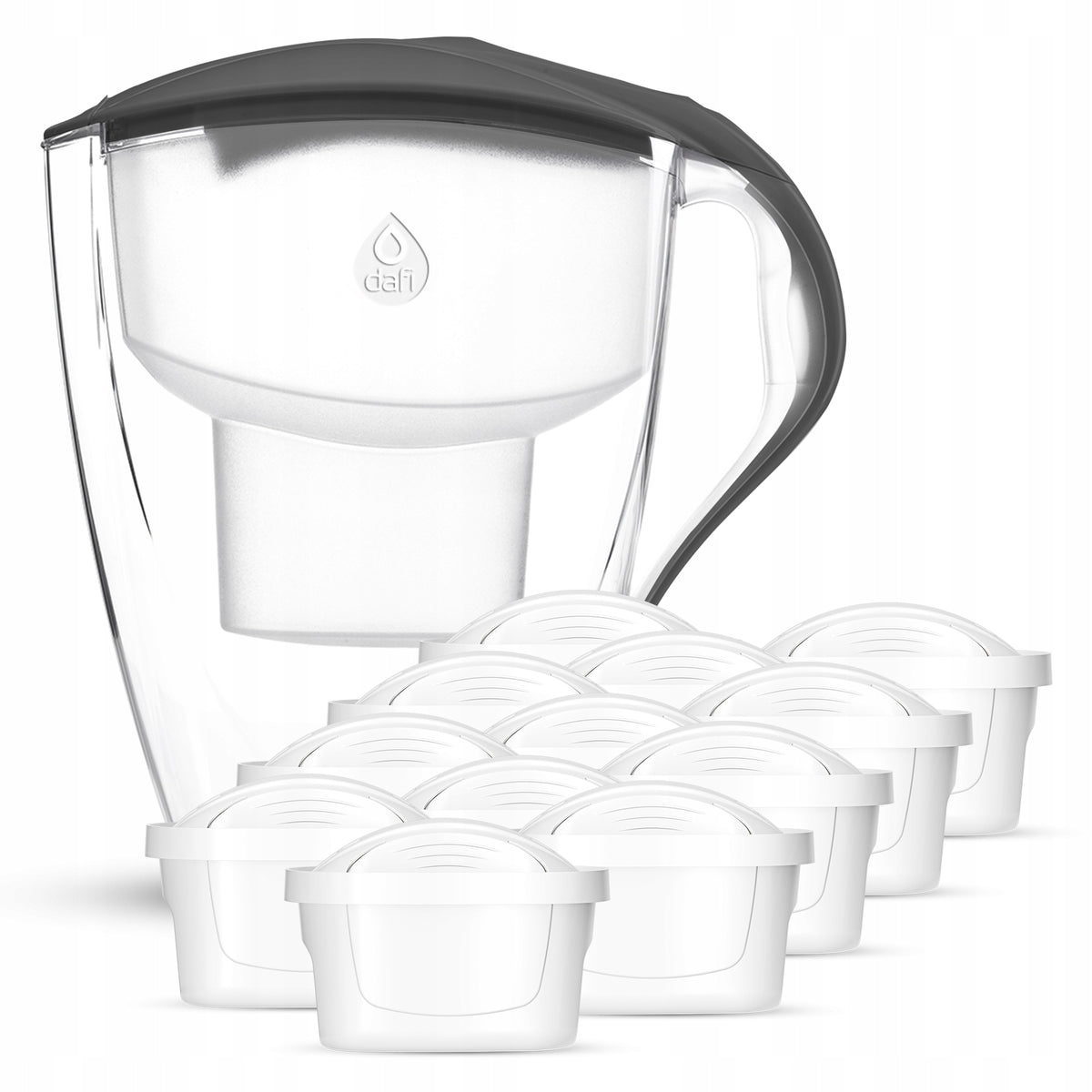 Filter jug set Dafi OMEGA black 4 l manual 12 Unimax cartridges