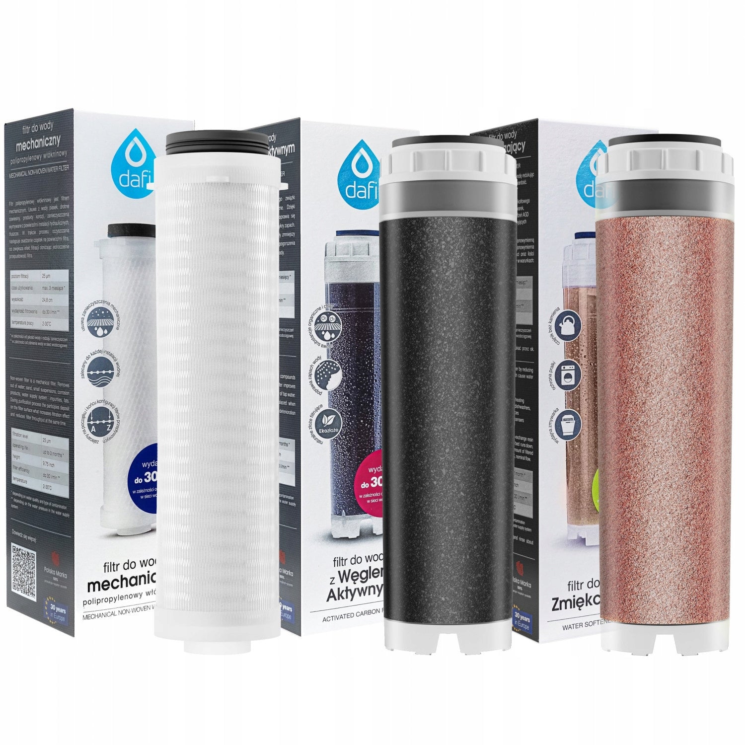 Filter set EKO DAFI station 3 element carbon resin polypropylene