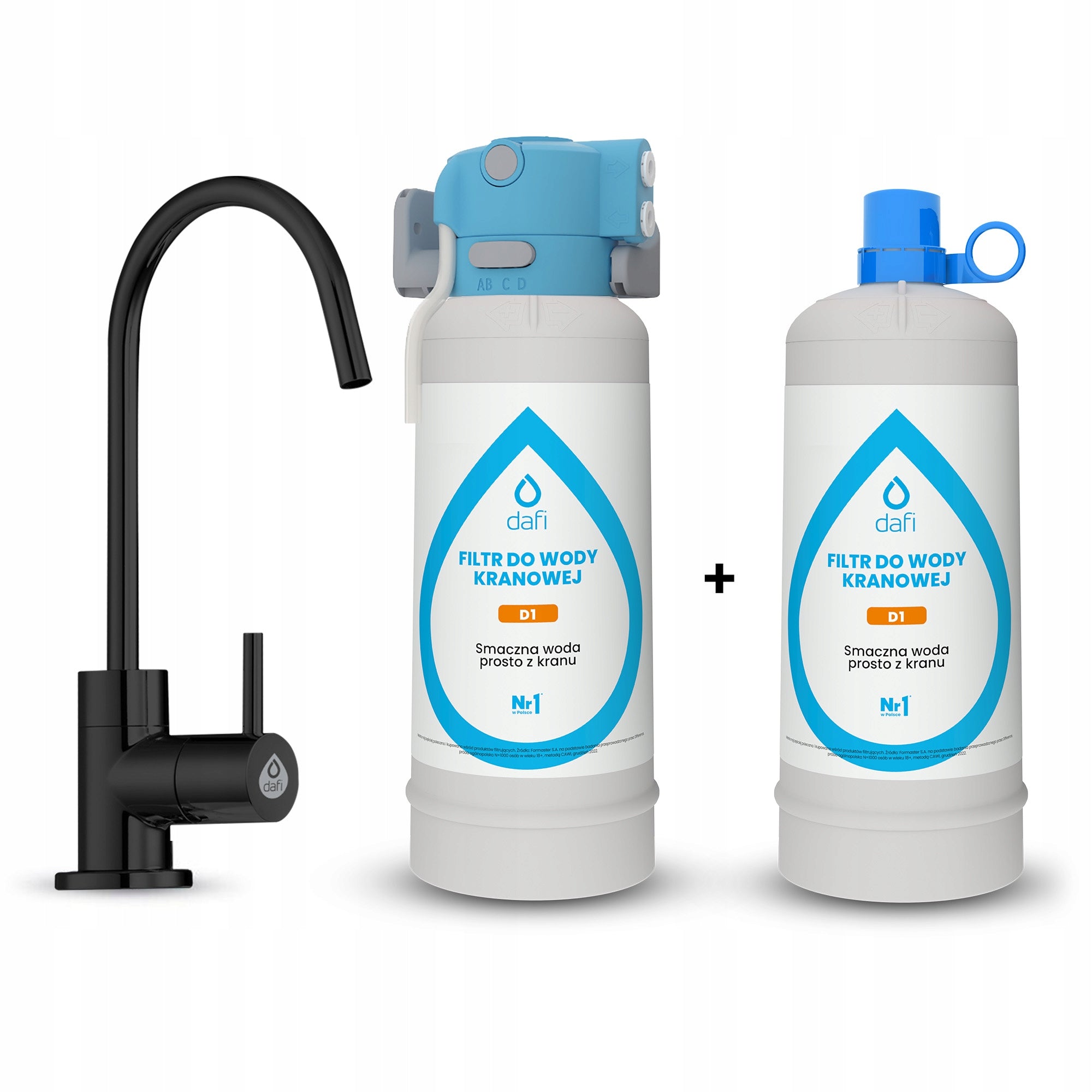 Filter system Dafi FLOW COMFORT 2x Filter Perfect (D1) Faucet ALTO black
