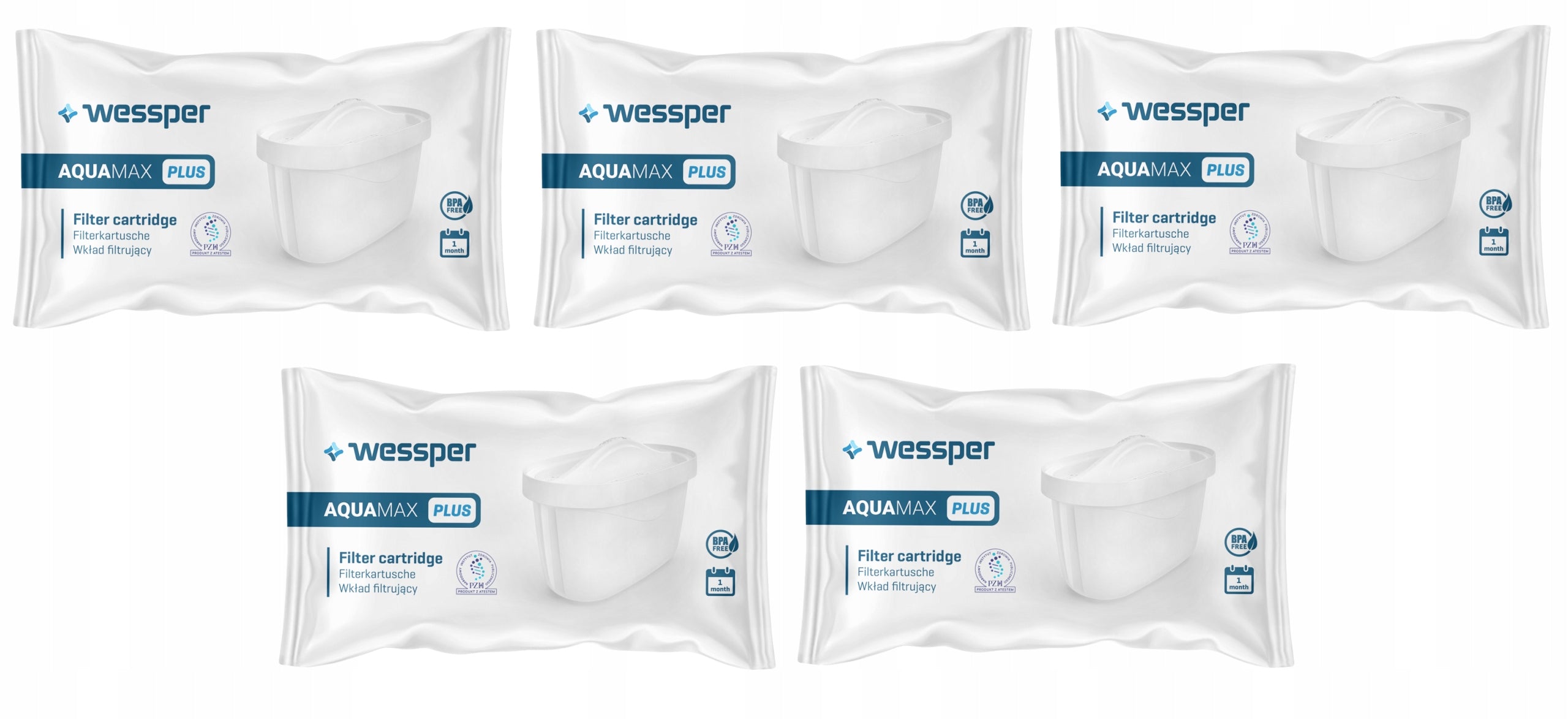 Filter water cartridge Wessper AquaMax Plus 5 pcs. for Brita Dafi Aquaphor