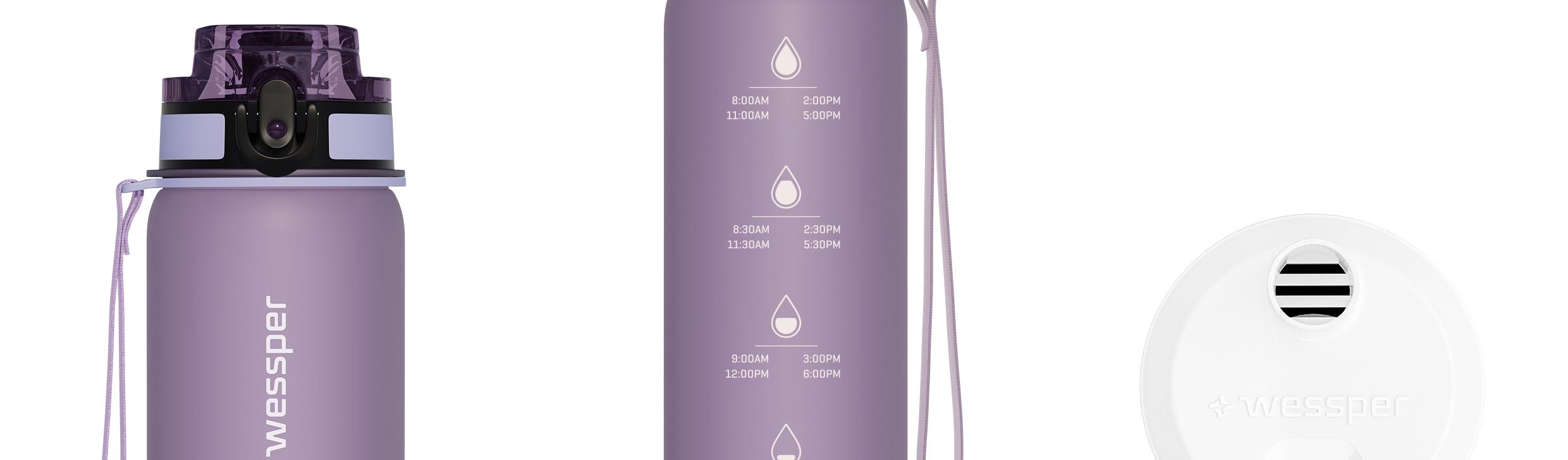 Filtering water bottle Wessper B4 0,5L motivational tight + 5x filter Packaging status original