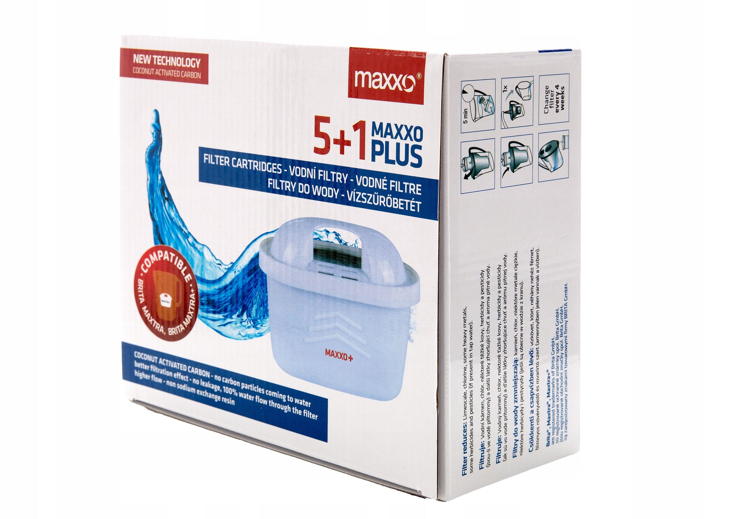 Filters Water Cartridges Pitcher Brita Maxtra Plus Active Carbon Maxxo 6 pieces EAN (GTIN) 8595235806388