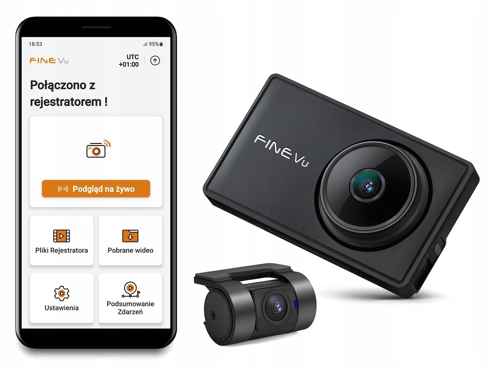 FineVu WiFi 32GB QHD FHD DVR LCD Display 3.5 GPS RADAR Brand FineVu