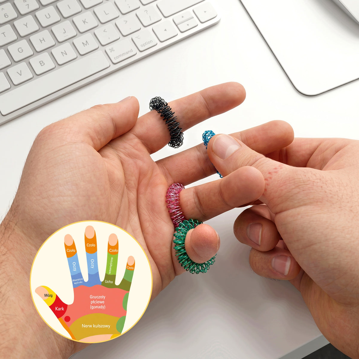 Finger Massage Rings Acupressure 12 Pcs Sensory Set SU JOK Brand no brand