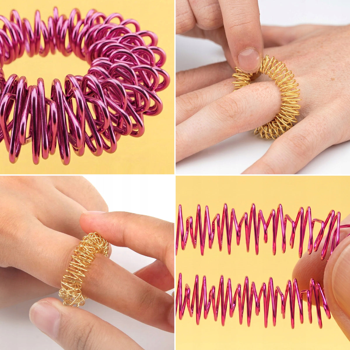 Finger Massage Rings Acupressure 12 Pcs Sensory Set SU JOK Kind manual