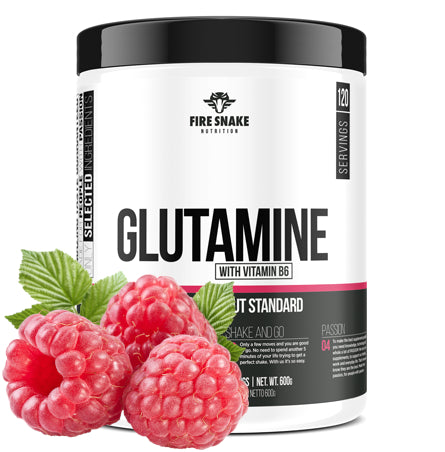 Fire Snake Nutrition | Glutamine 600g | Raspberry| Amino Acids | Support