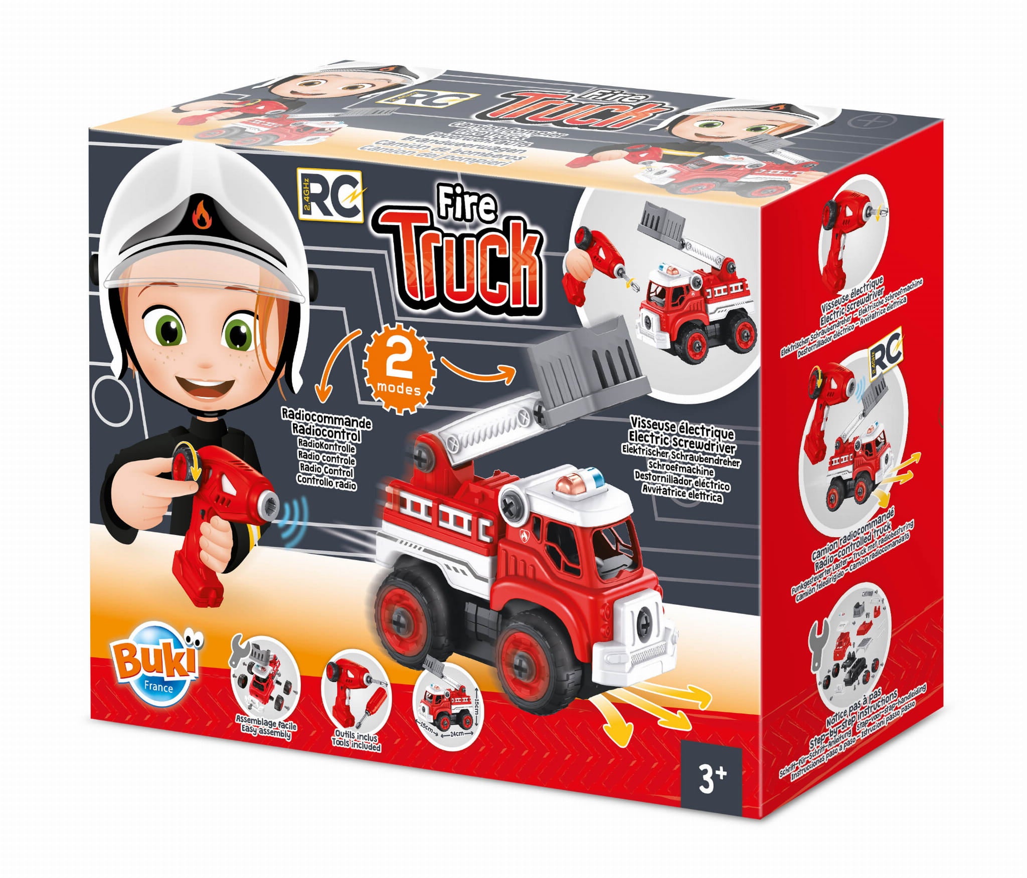 Fire Truck for Kids to Twist Remote Controlled Red Toy Brand Buki