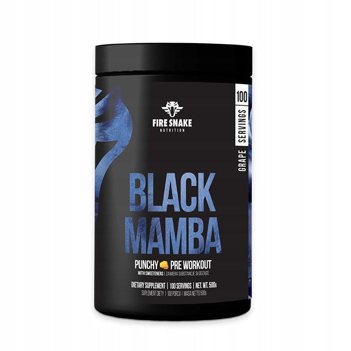 FireSnake BLACK MAMBA 500g PUMP PRE WORKOUT PUMP STRENGTH Grape / Grape
