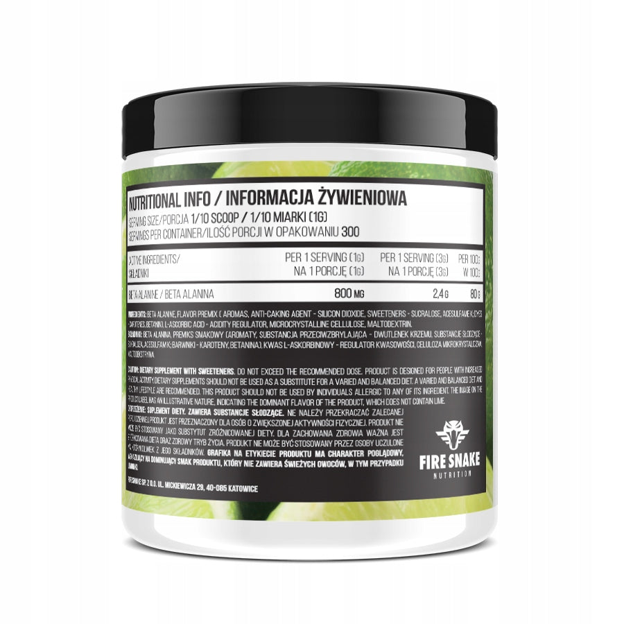 FireSnake - Beta Alanine - 300g orange Brand Fire Snake Nutrition